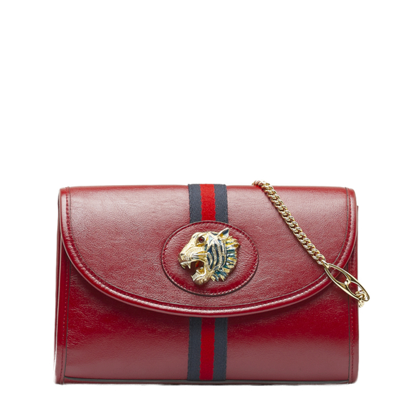 Gucci Line Bag Sherry Braided Raja Red Tiger Shoulder Head Chain - Picture 1 of 9